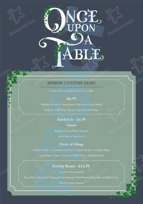 once upon a table menu|once upon a time restaurant.